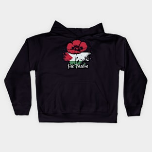 Free Palestine // Retro Stye Palestine Flag Kids Hoodie